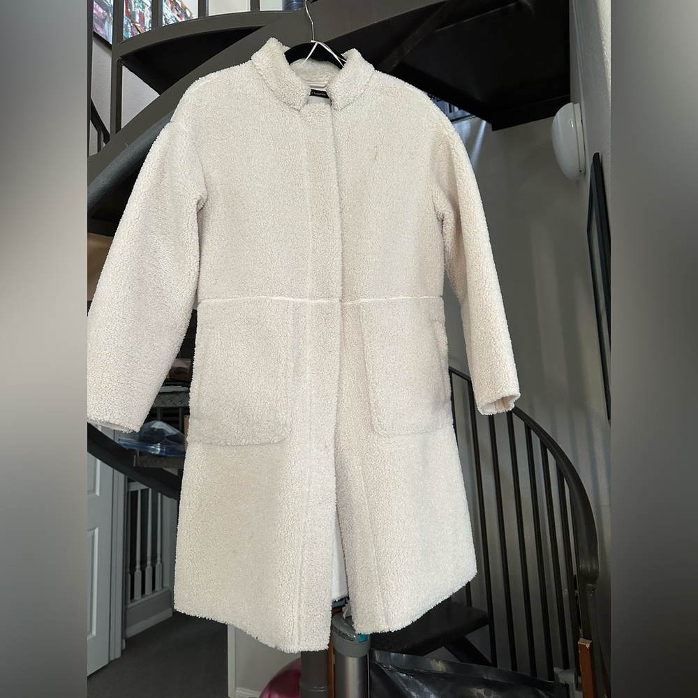 Cream Teddy Oversized Coat